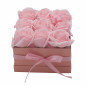 Preview: Geschenkbox Seifenrosen Rosa Eckig