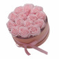 Preview: Geschenkbox Seifenrosen Rosa Rund