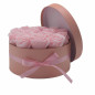 Preview: Geschenkbox Seifenrosen Rosa Rund