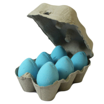 6 x Bade-Eier in der Box - Blaubeere