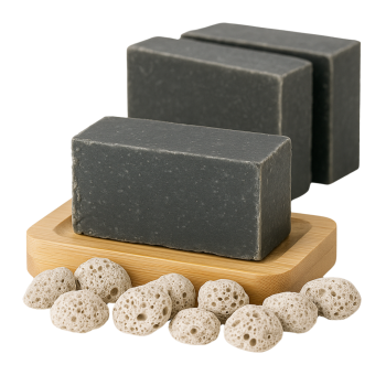 Exfolierend schwarze Seife - Naturseife
