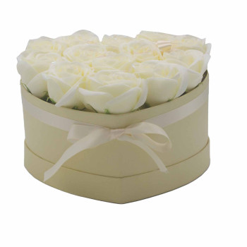 Geschenkbox Seifenrosen Creme