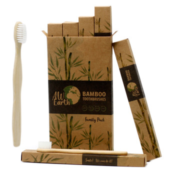 Zahnbürste aus Bambus - Familienpackung
