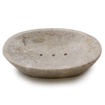 Seifenablage aus Flussstein  - Natured Grey Oval