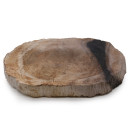 Steinseifenablage "versteinertes Holz - braun"
